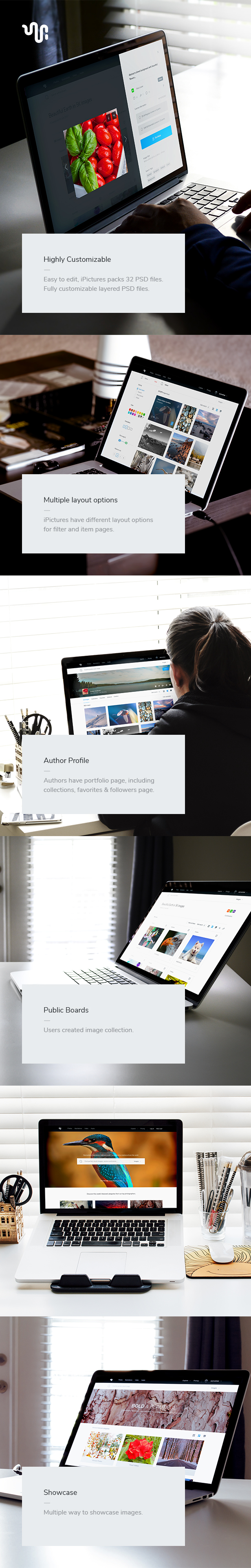 iPictures Stock Image Website PSD Template - 12
