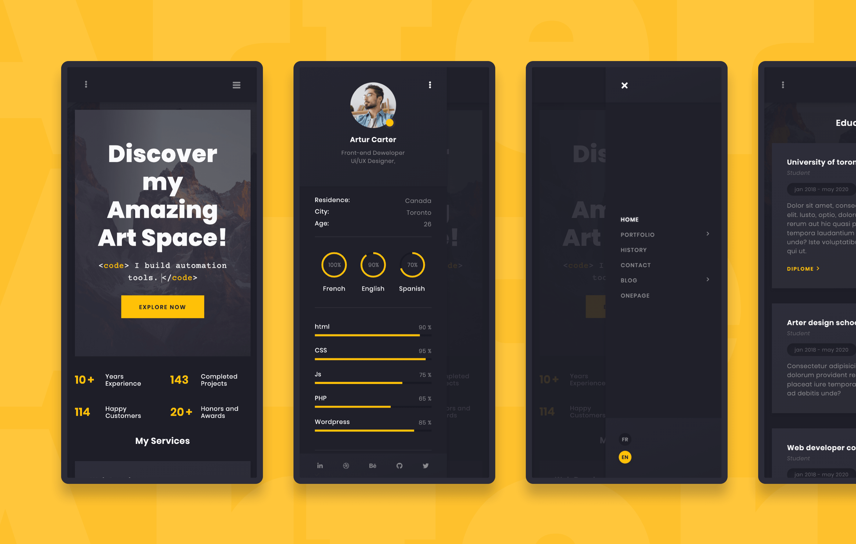 Arter - Personal Portfolio & Resume React NextJS Template - Description 3