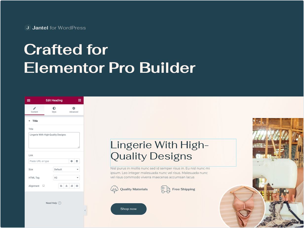 Crafted for Elementor Builder