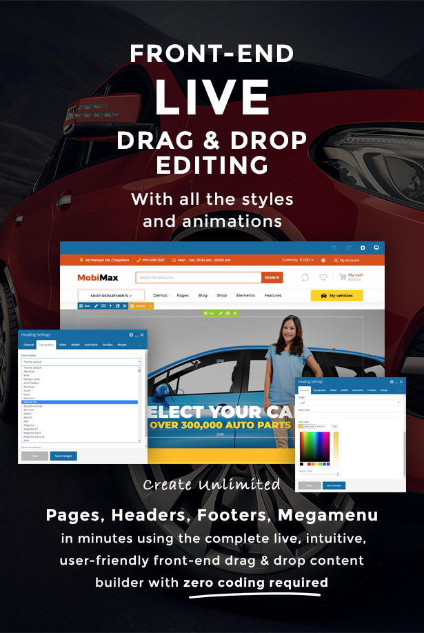Mobimax - Auto Parts WordPress Theme + WooCommerce Shop - 3