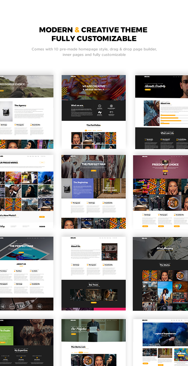 Gerlong - Responsive One Page & Multi Page Portfolio Theme - 1