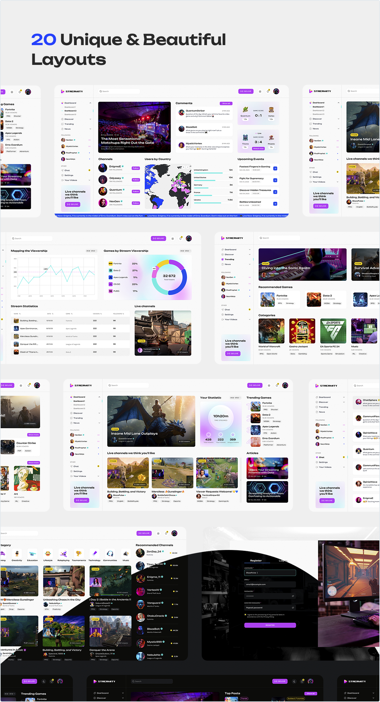 Unique & Beautiful Layouts