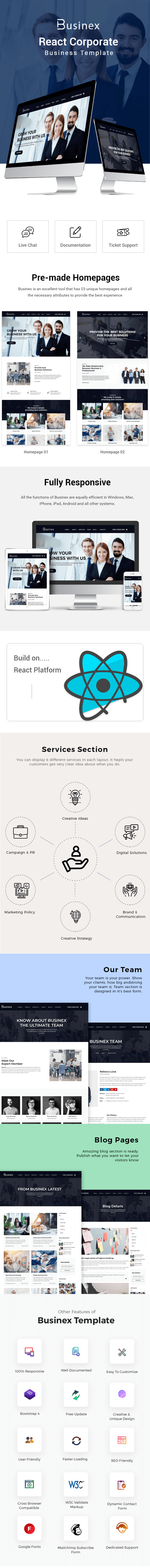 Businex - React Corporate Business Template