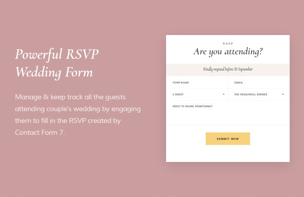 Powerful RSVP Wedding Form