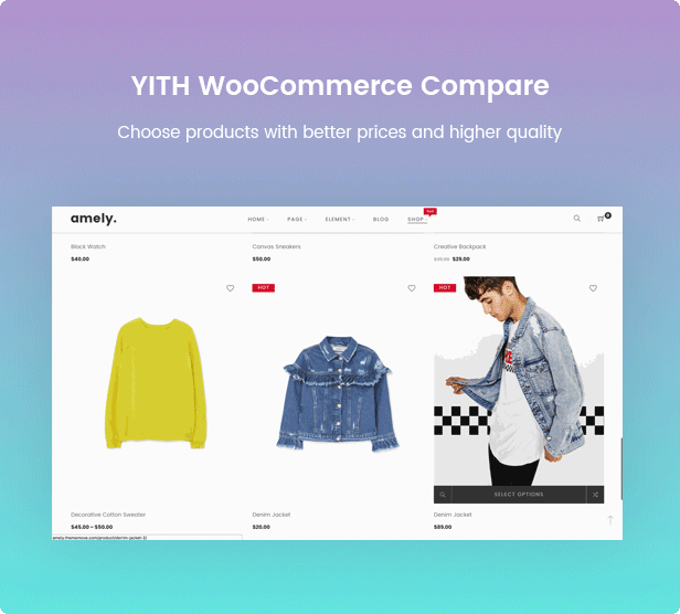 时尚WooCommerce WordPress主题-YITH比较