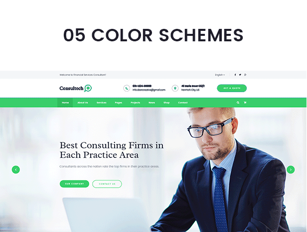 Consultech | Multipurpose Business & Financial, Consulting, Accounting, Broker Psd Templates - 3