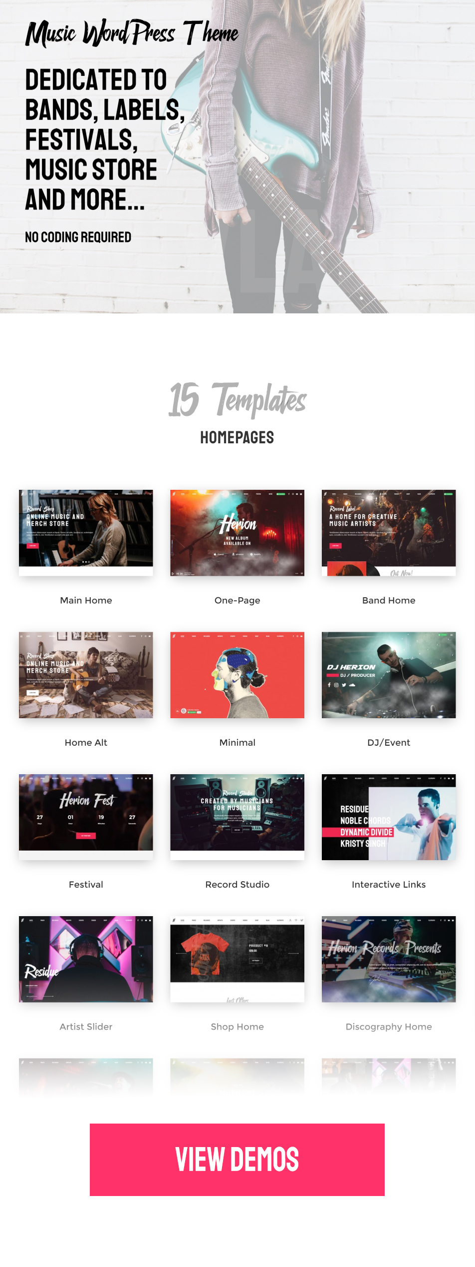 Herion - A WordPress Theme for the Music Industry by Wolf-Themes ThemeForest