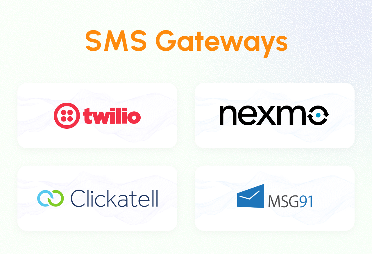 Gateway de 8 sms integrado com shopperzz