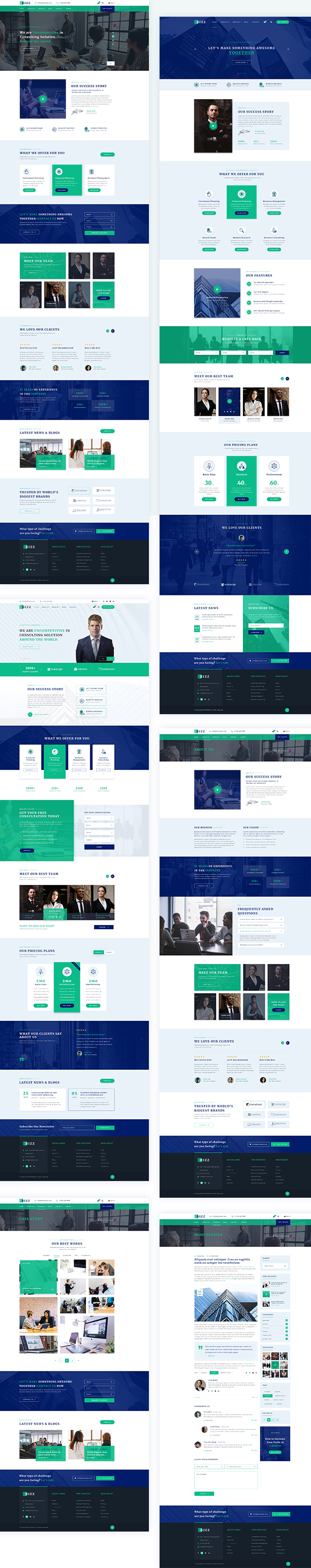 Bizz - Business Consulting and Agency PSD Template - 1