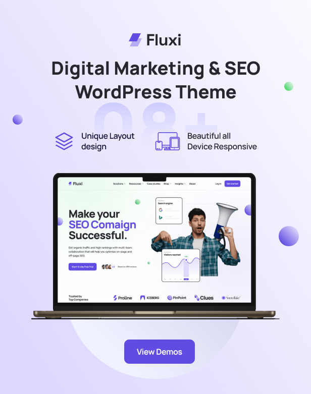 Fluxi - SEO Marketing Digital Agency WordPress Theme