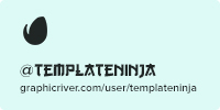 Follow Template Ninja on Envato