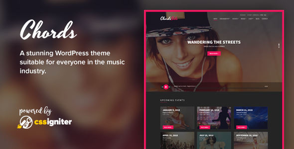 Chords - Music / Artist / Radio WordPress theme - Music and Bands Entertainment