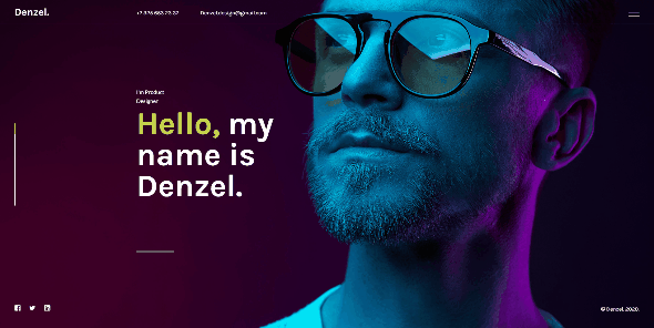 Denzel. - Modelo HTML pessoal de uma página - 4