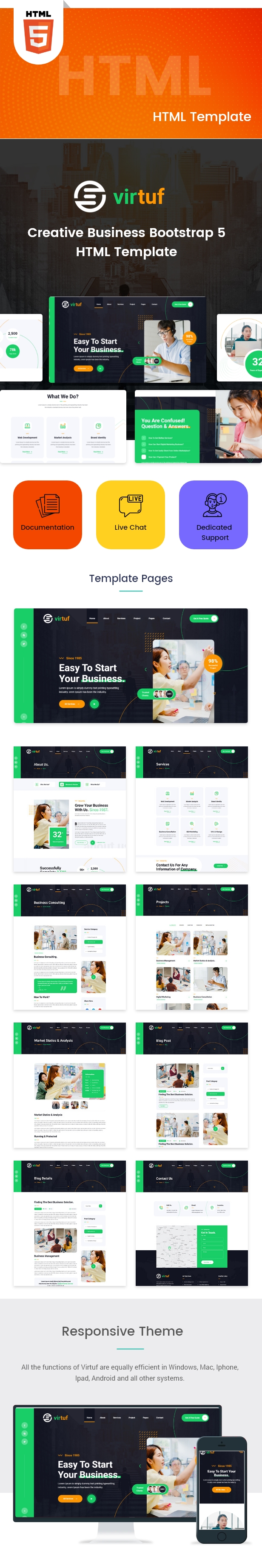 Virtuf - Creative Agency Bootstrap 5 Template - 1