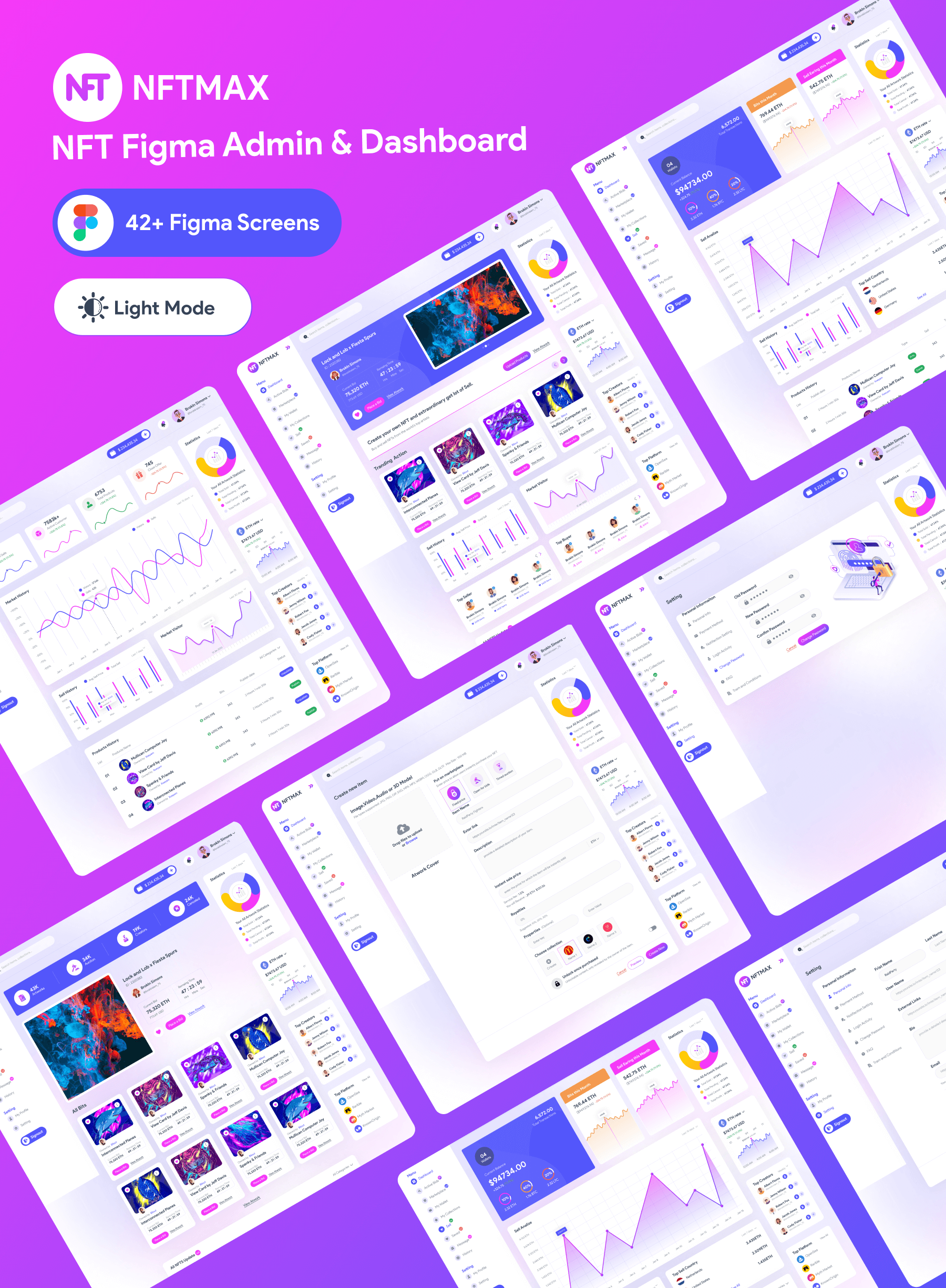 NFTMAX- NFT Admin & Dashboard Figma Template