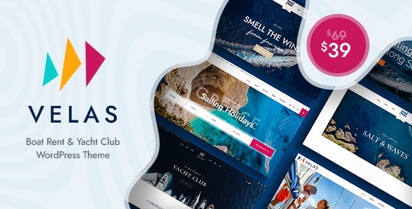 Velas - Yacht Club & Boat Rental WordPress Theme - Travel Retail