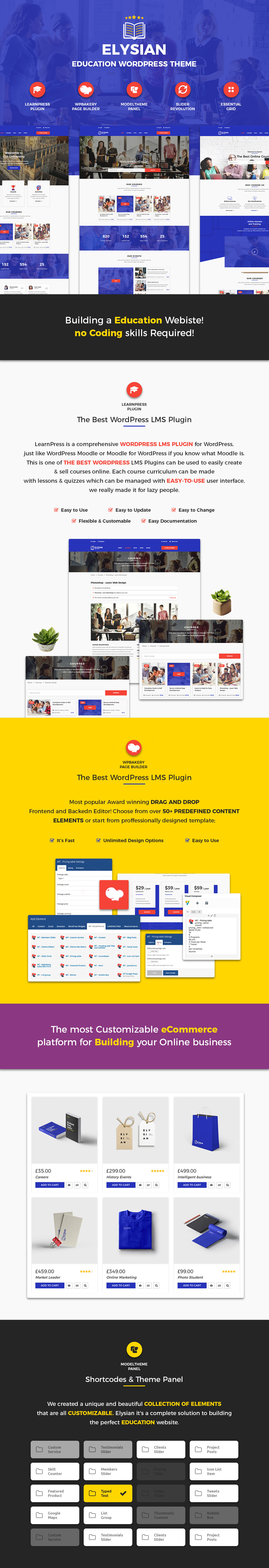 Elysian - WordPress School Theme + LMS - 1