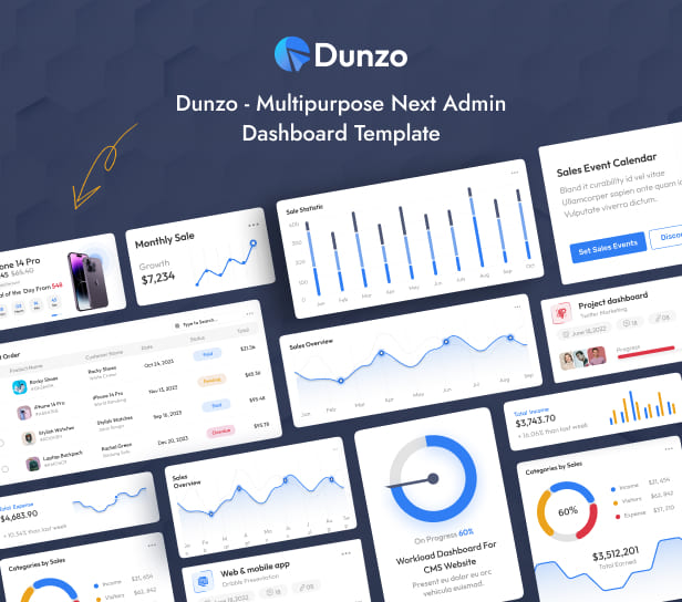 dunzo Admin Dashboard theme