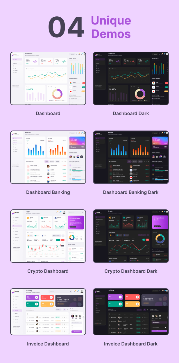 Geex - CodeIgniter Admin & Dashboard Template - 15