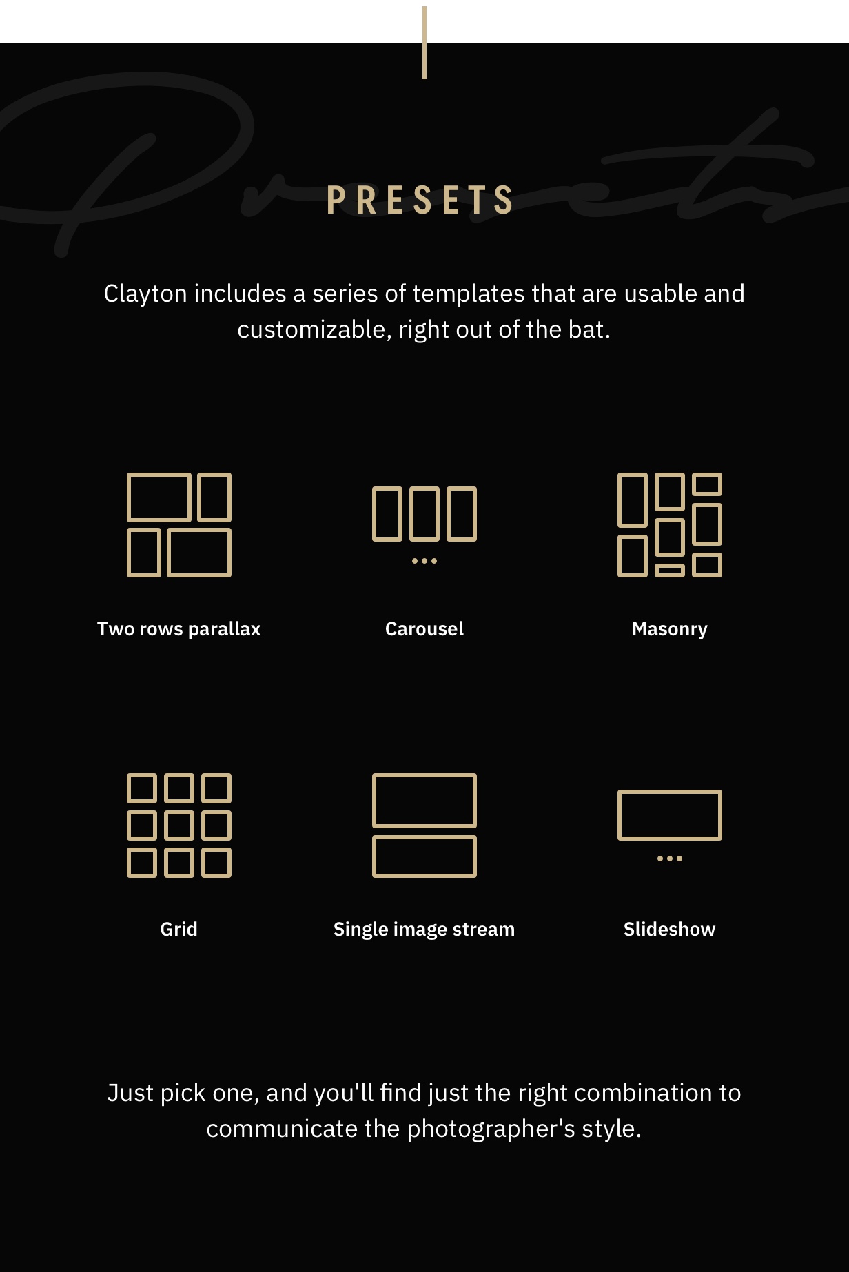 Clayton, an Elegant Theme for Photographers - 11