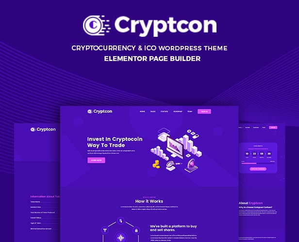 cryptcon - ICO, NFT Marketplace And Crypto Currency WordPress Theme