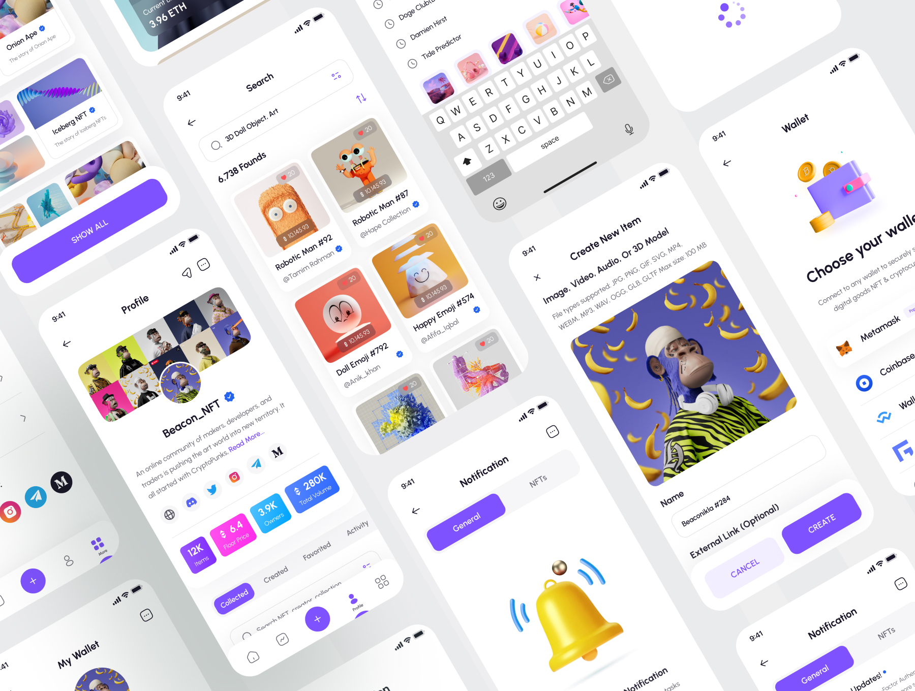 Enfro - NFT Mobile App UI Kit Figma Template - 6