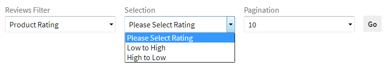 Show all review selection rating