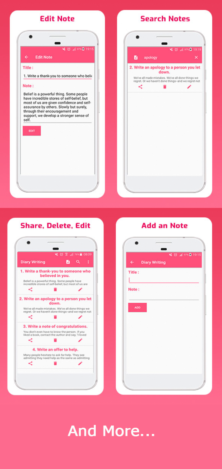 Diary on sale writing app