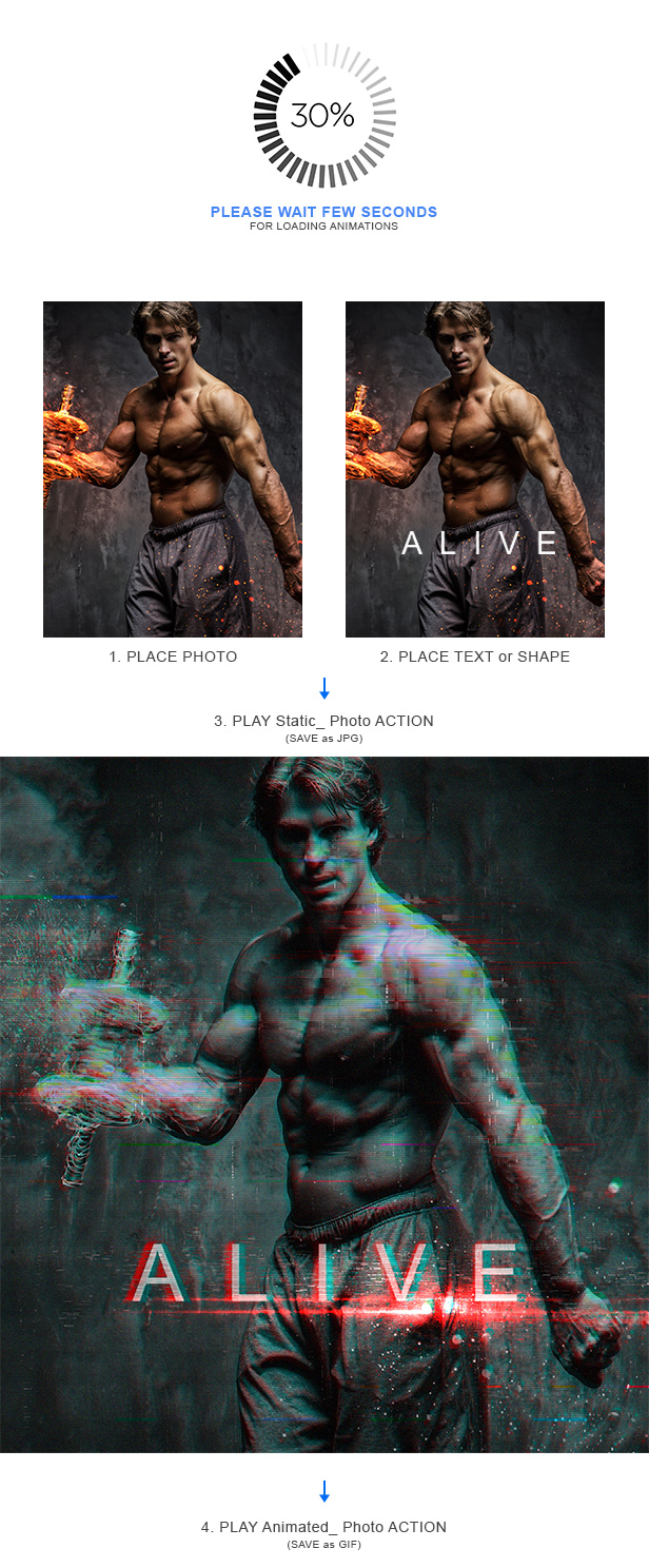 Animated Glitch - Photoshop Action - 1