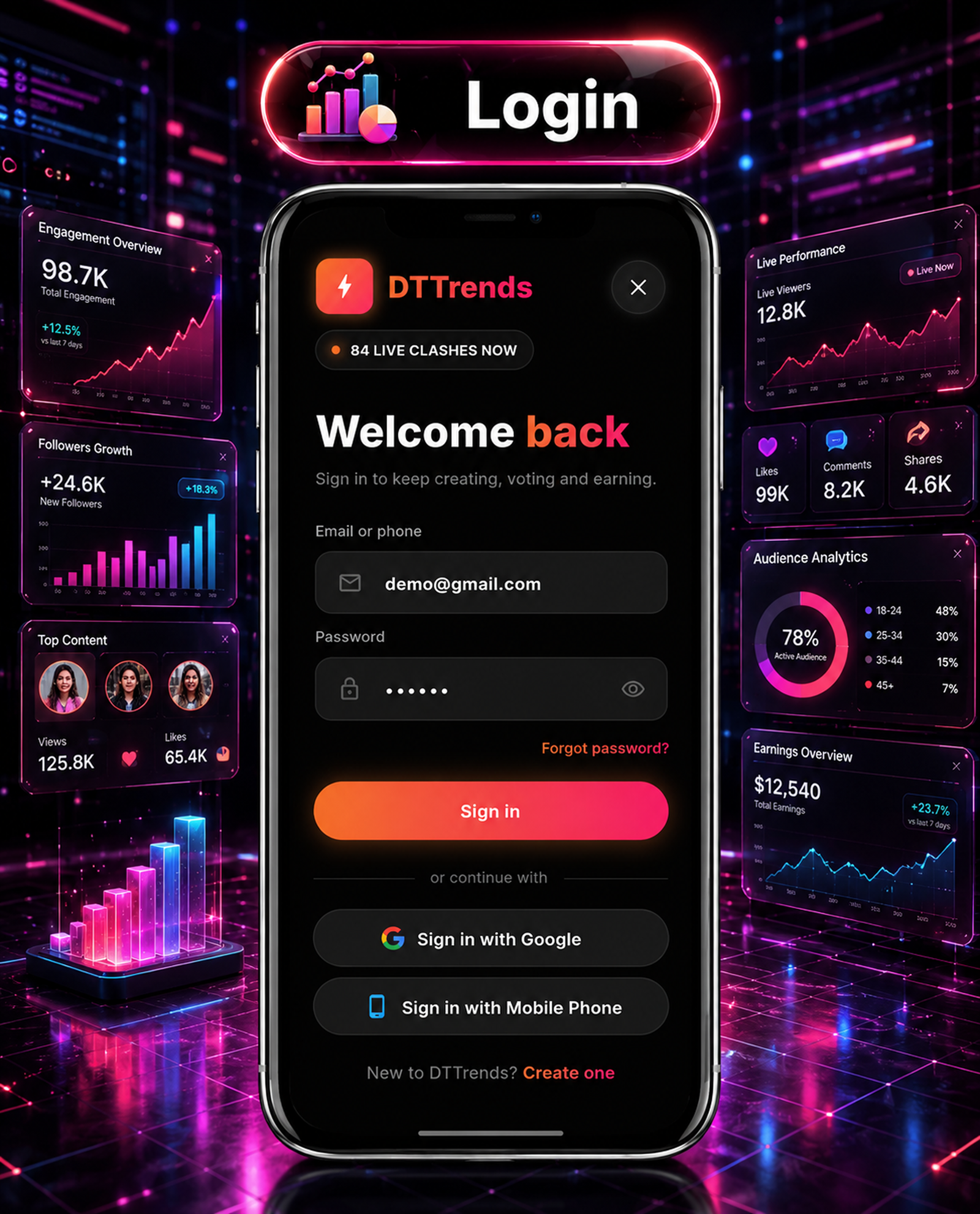 DTTrends – TikTok Clone | Reels, Live Streaming, PK Battle, Story, Feed, Chat | Flutter App - 13