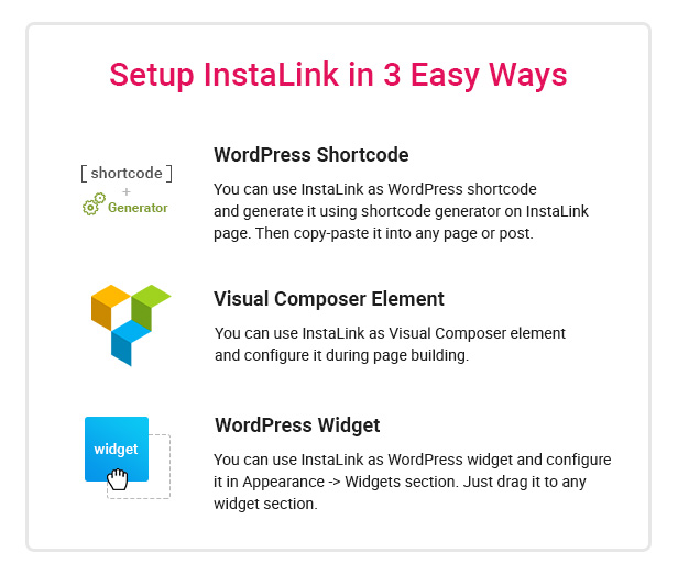 Use InstaLink in WordPress as you want