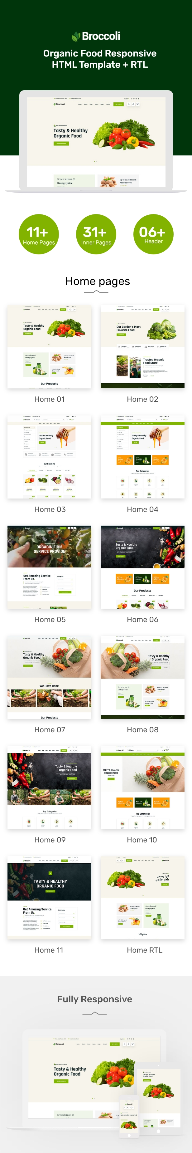 Broccoli - Organic Food HTML Template