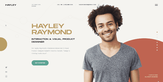 HAYLEY - Creative Personal CV/Resume HTML Template - 5