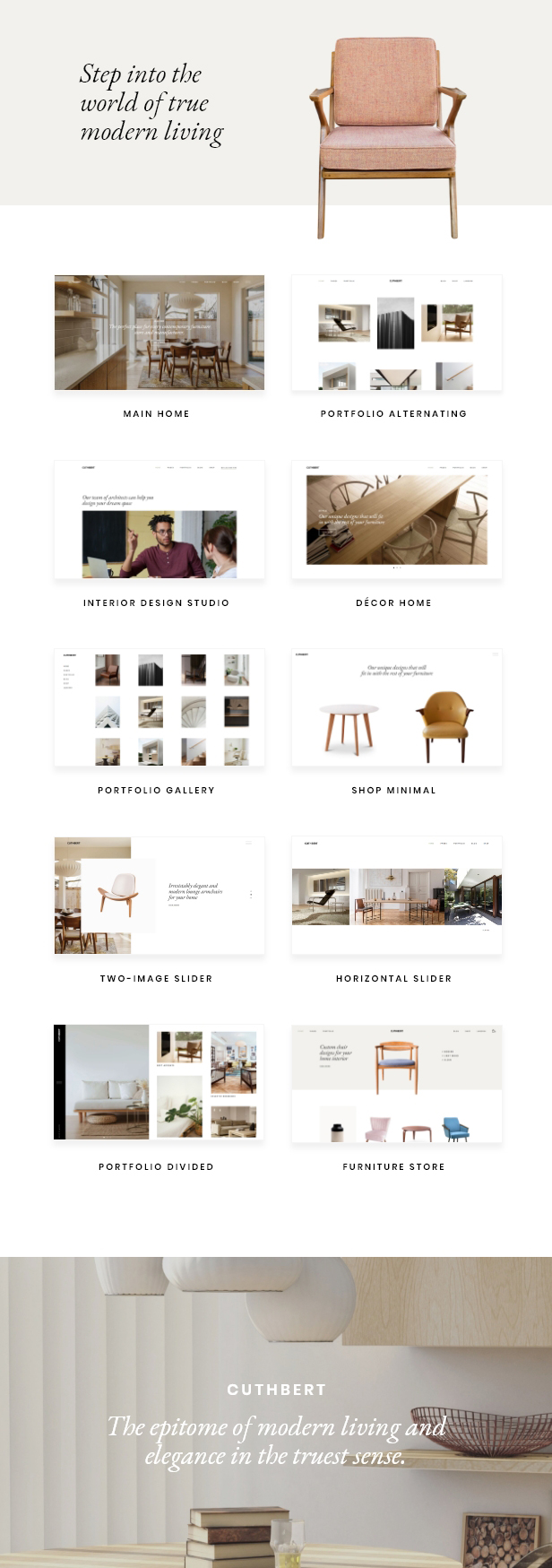 Cuthbert - Interior Design and Furniture WordPress Theme - 2