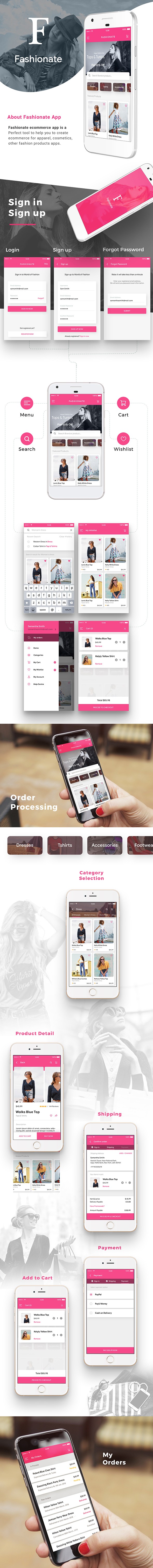 Fashion Ecommerce Android + Online Shopping iOS App Template (HTML + CSS IONIC Framework) Fashionate - 2