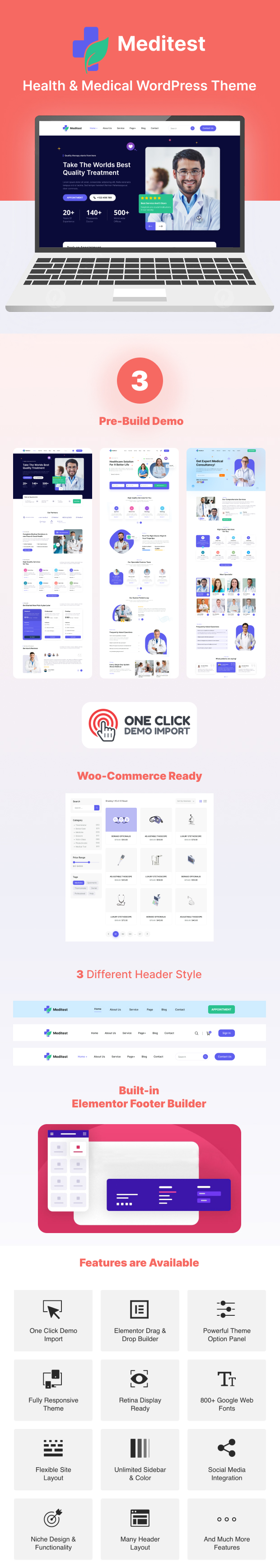 Meditest - Health & Medical WordPress Theme