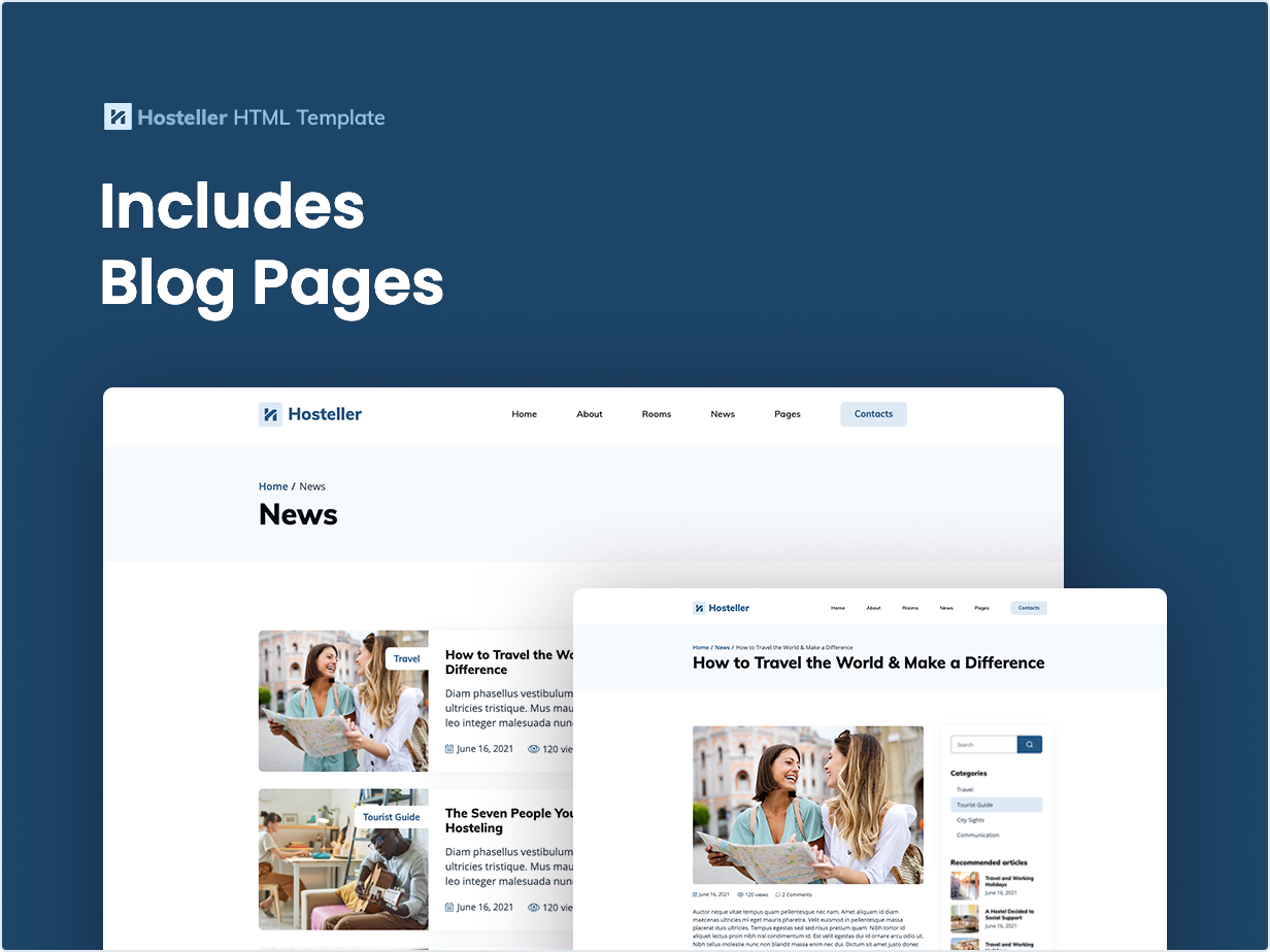 Includes Blog Pages