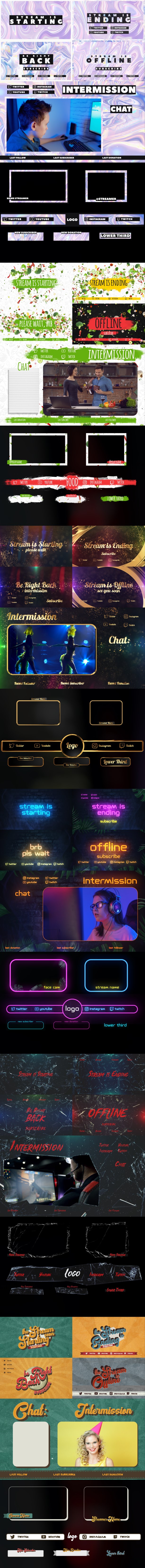 Stream Overlays Pack - 4