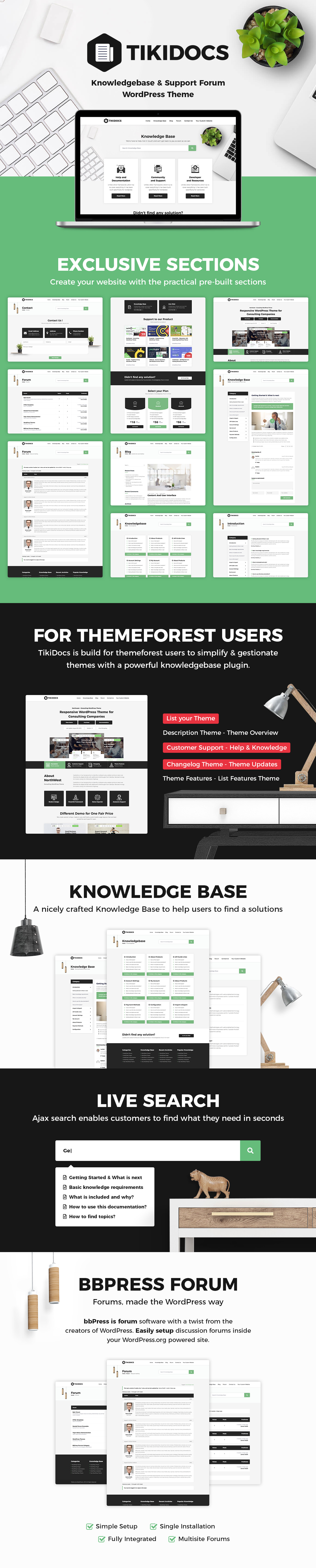 Tikidocs - Knowledgebase & Support Forum WordPress Theme + RTL - 2
