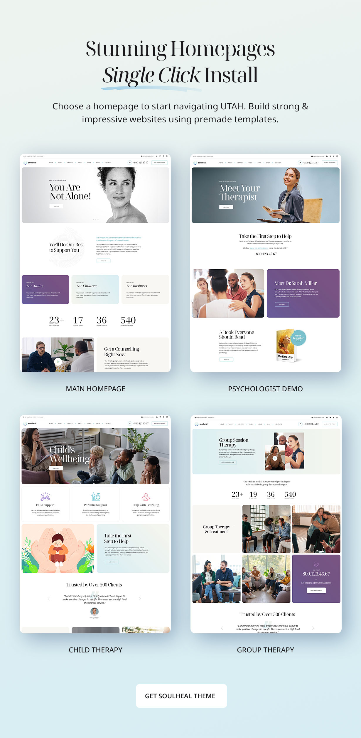 SoulHeal - Psychology and Counseling WordPress Theme - 3