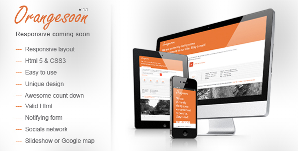 Orangesoon - Responsive Comingsoon Template