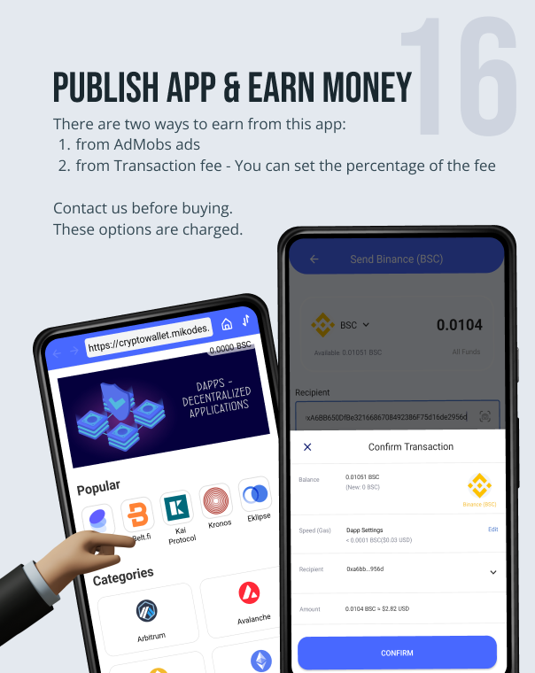 CryptoWallet PRO 2022 - Own Token - Dapp Browser - 21