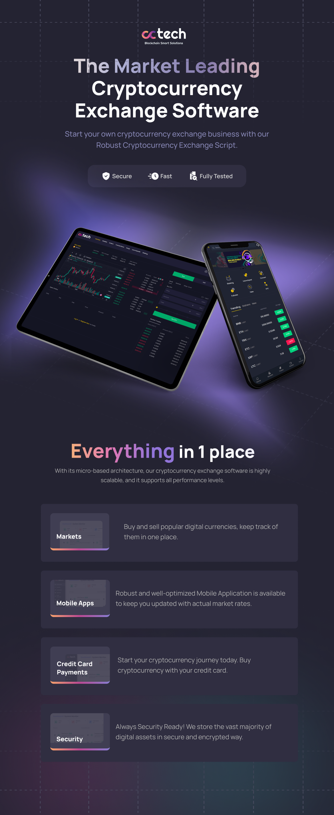 CryptoTech - Crypto Exchange Software, Spot, Futures, Binary, Cryptocurrency Swap, CEX, P2P Exchange - 1