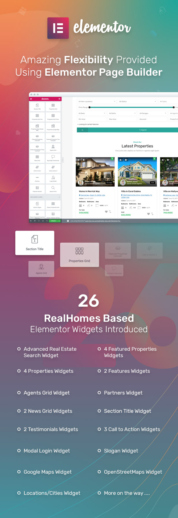 26 Elementor Widgets for RealHomes