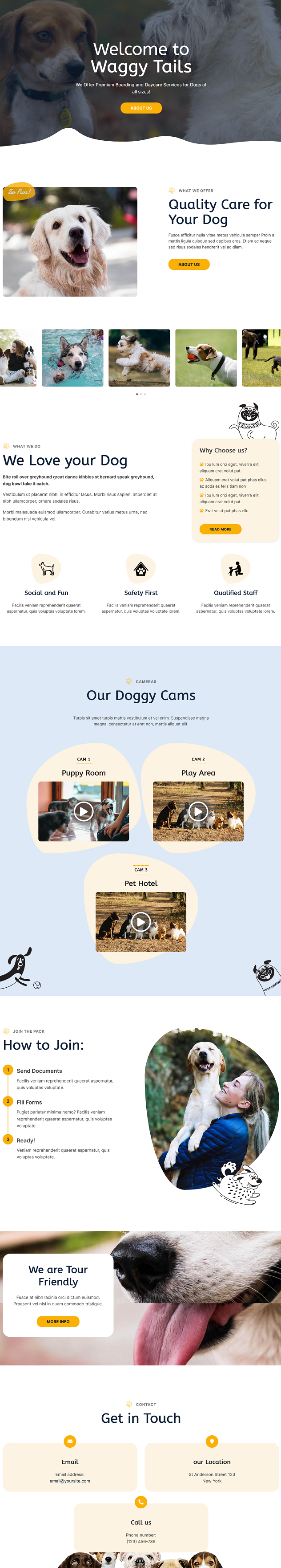 waggytails pet animals joomla template