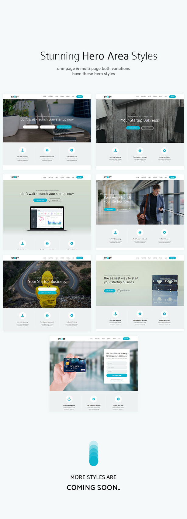 START - A Complete Startup Landing Pages Pack - 2