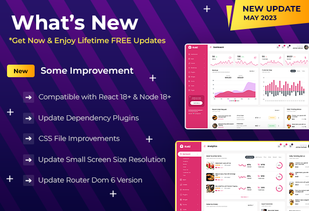 Koki - Restaurant Food React Admin Dashboard Template - 1