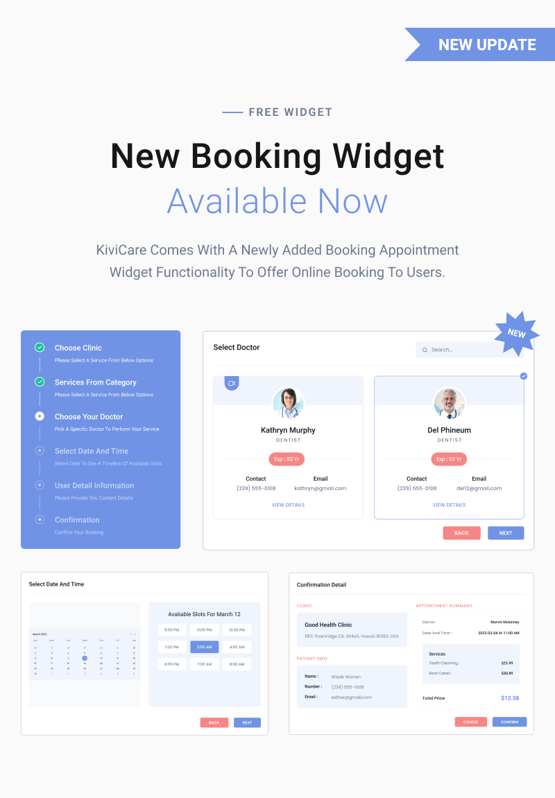 Medical clinic and patient management WordPress theme | KiviCare | Iqonic Design