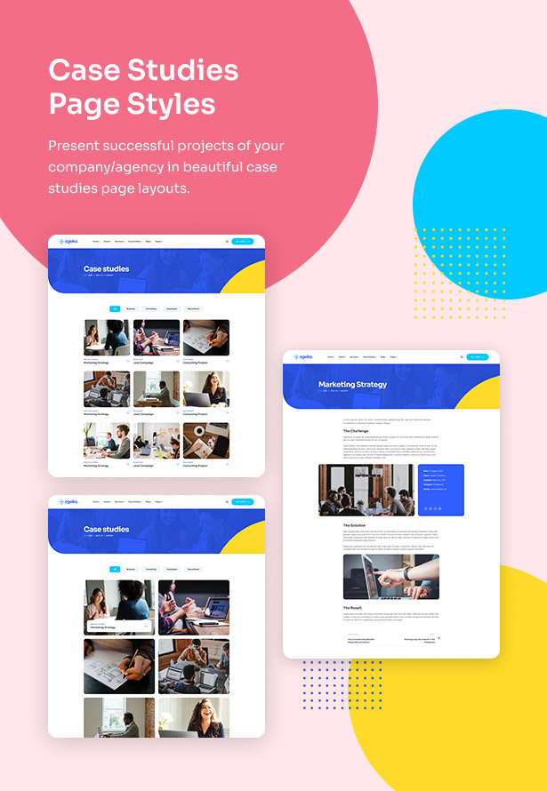 Ogeko - Human Resource Solutions WordPress Theme - Case Studies Page Styles