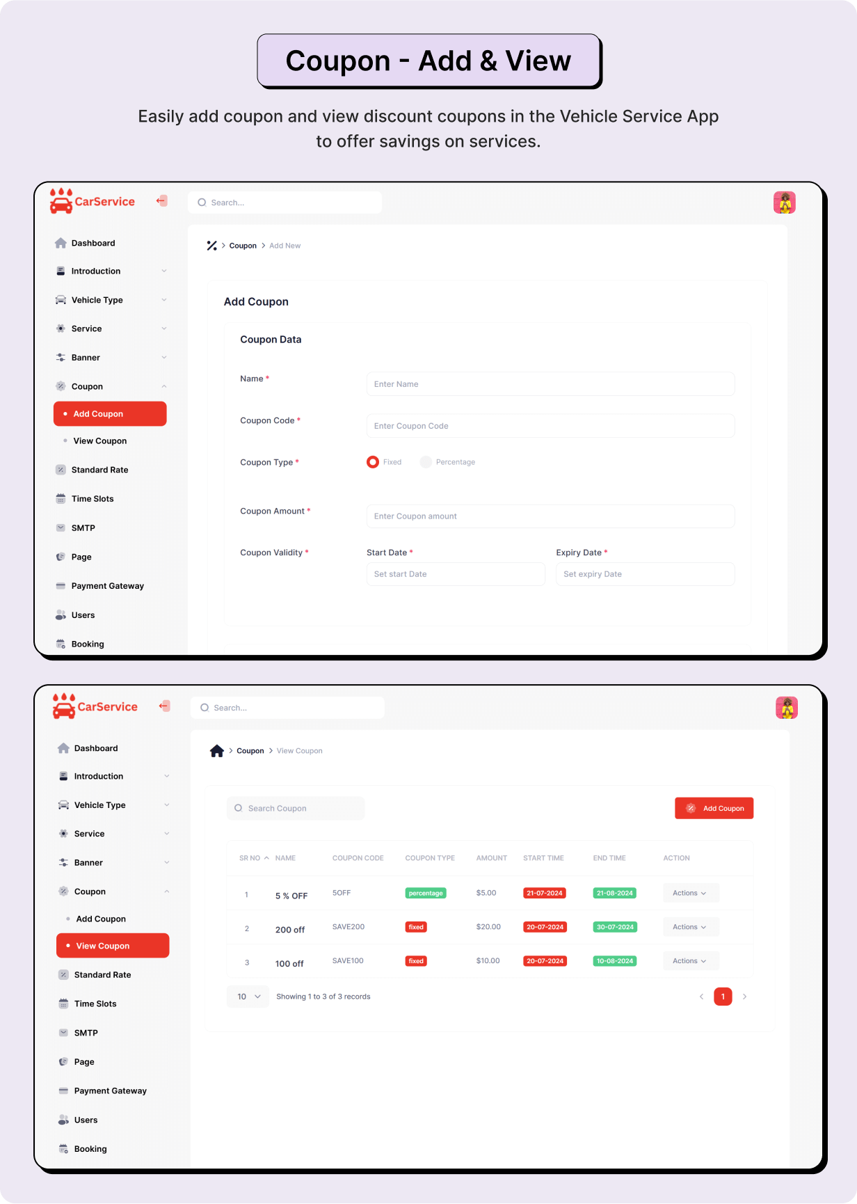 AutoCare: Car Service Full App in Flutter with NodeJs Backend | Service Booking App Template - 28